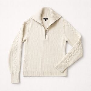 NAUTICA 1/4 ZIP Cable Knite sweater